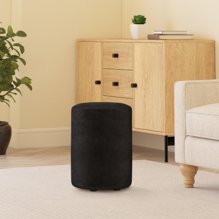 Fabric Round Stool | Pouffe in 100+ colours | Footstools Direct