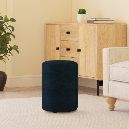 Fabric Round Stool | Pouffe in 100+ colours | Footstools Direct