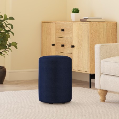 Fabric Round Stool | Pouffe in 100+ colours | Footstools Direct