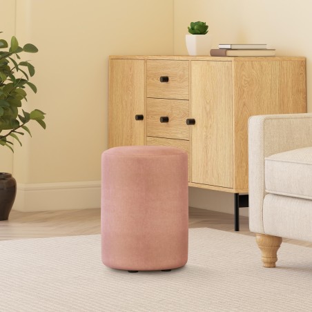Fabric Round Stool | Pouffe in 100+ colours | Footstools Direct