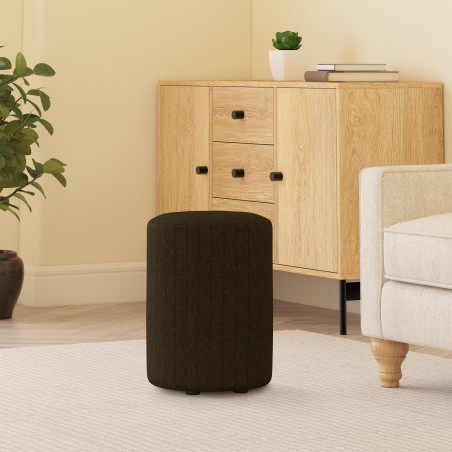Fabric Round Stool | Pouffe in 100+ colours | Footstools Direct