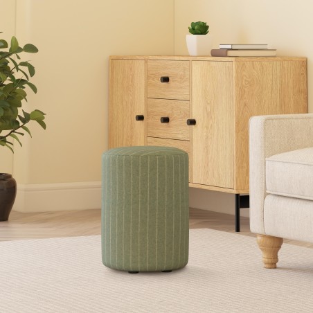 Fabric Round Stool | Pouffe in 100+ colours | Footstools Direct