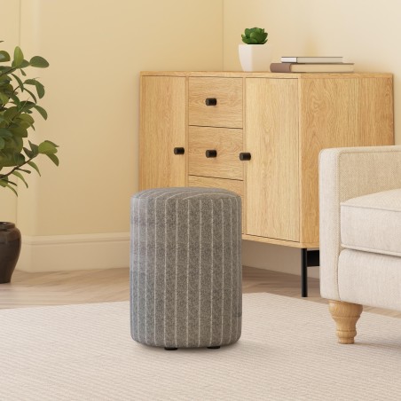 Fabric Round Stool | Pouffe in 100+ colours | Footstools Direct