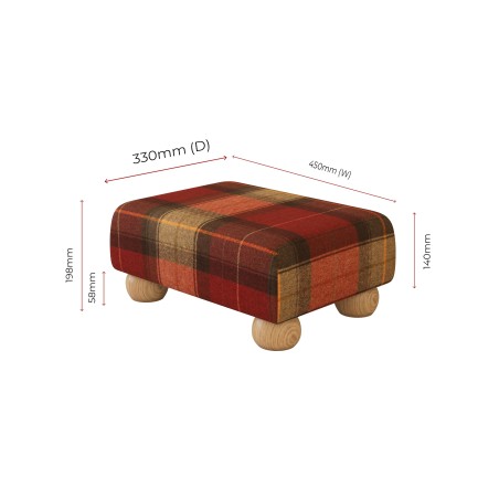 Large Tartan Material Footstools | Footstools Direct | Handmade Goods!