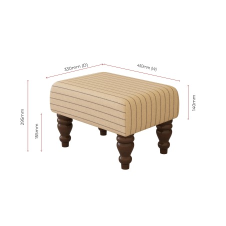 Large Fabric Material Footstools | Footstools Direct | Handmade Goods!