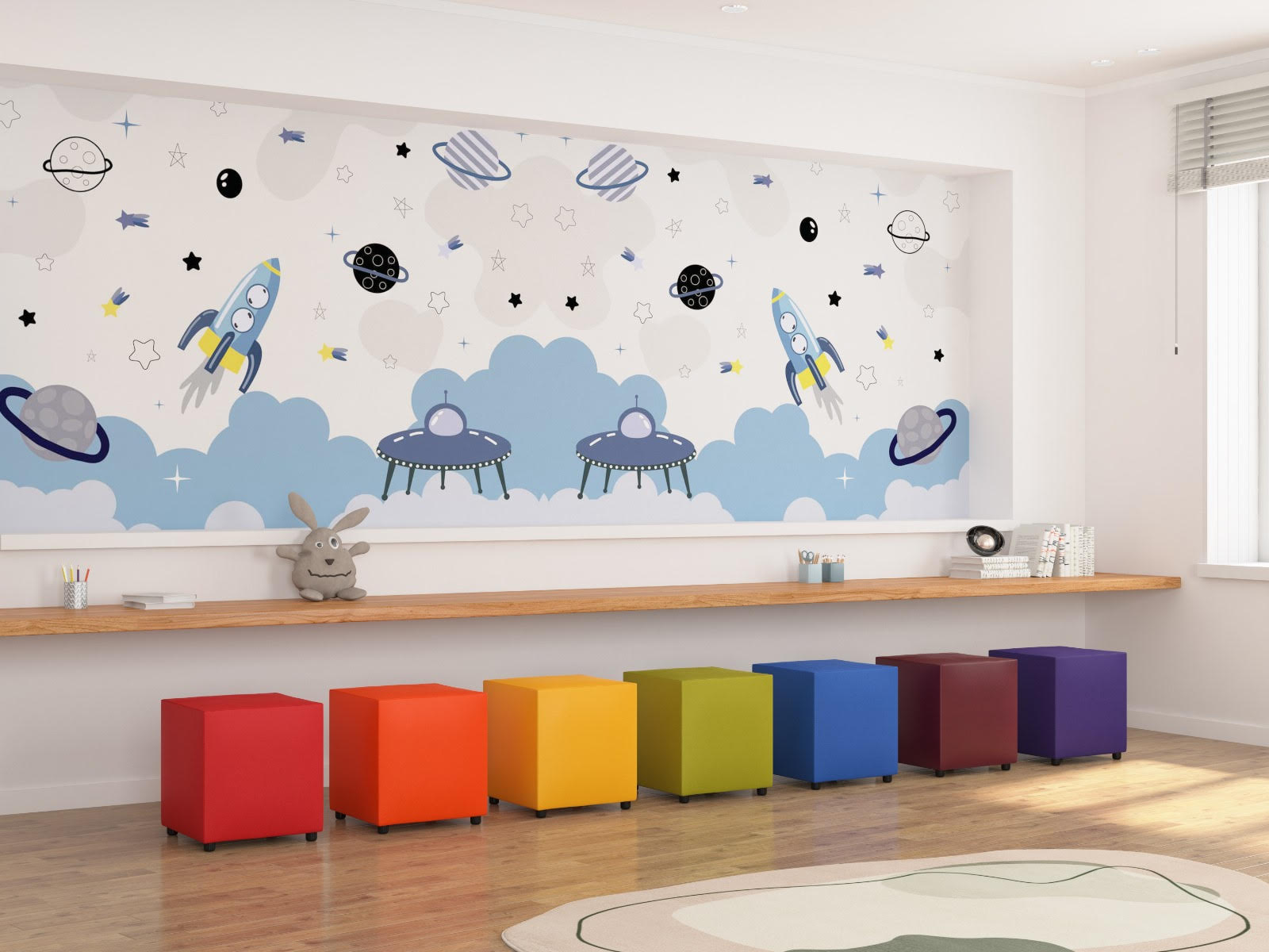 Footstools in educational environment